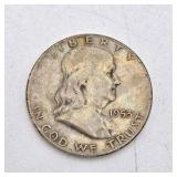1953-D Franklin Half Dollar – 90% Silver – .36169 Troy Oz Silver – Denver Mint U.S. Coin