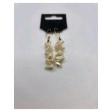 Handmade Shell Chip Dangle Earrings – Local Minnesota Senior Artist – 100% Proceeds Support Artist
