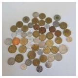 Large Mixed Unsearched Coin Lot – Foreign, World & Assorted Circulated Coins