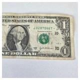2003 $1 Federal Reserve Star Note – J02870667 – Circulated Replacement Note*
