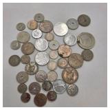 Mixed World Coin Lot – Foreign Coins, Tokens & Older Circulated Coins – Unsearched Style Collector Lot