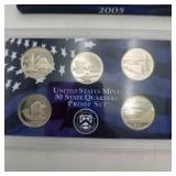 2002 U.S. Mint Proof Set + 2005 50 State Quarters Proof Set – Original Cases & COA