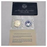 1973-S Eisenhower Uncirculated Silver Dollar – 40% Silver Blue Pack Ike Dollar With Envelope & COA