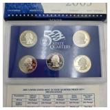 2002 U.S. Mint Proof Set + 2005 50 State Quarters Proof Set – Original Cases & COA