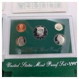 1997 & 1998 U.S. Mint Proof Sets – 2 Set Lot With Original Green Holders & COA Cards