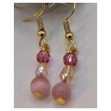 3 Pair Handmade Beaded Earrings – Local Minnesota Senior Artist – 100% Proceeds Support Artist