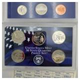 2002 U.S. Mint Proof Set + 2005 50 State Quarters Proof Set – Original Cases & COA