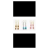 3 Pair Handmade Beaded Earrings – Local Minnesota Senior Artist – 100% Proceeds Support Artist