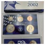 2002 U.S. Mint Proof Set + 2005 50 State Quarters Proof Set – Original Cases & COA