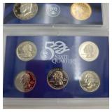 2002 U.S. Mint Proof Set + 2005 50 State Quarters Proof Set – Original Cases & COA