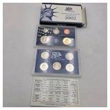 2002 U.S. Mint Proof Set + 2005 50 State Quarters Proof Set – Original Cases & COA