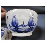 Blue & White Pitcher & Ship Theme