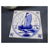 Blue & White Pitcher & Ship Theme