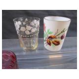 Fancy Glasses: Thumbprint, Painted, Vases