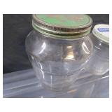 Glass Storage Jars with Peanut Butter