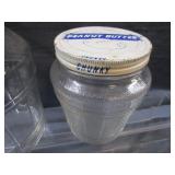 Glass Storage Jars with Peanut Butter