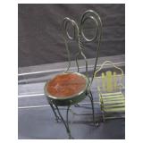 DOLL Size Ice Cream Chair & Lawn Chair