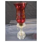 Candle Lamp, Cranberry Shade