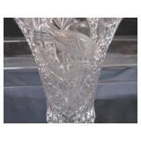 Bird Theme Pressed Crystal Vase