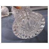Bird Theme Pressed Crystal Vase