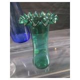 Vases: Etched, Blown, Cobalt
