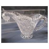 Fine Lead Glass Pitcher & Dishes