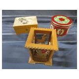 Carved Holder, Swiss Music Box