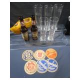 Beer: Shoe, Coaster, Glasses