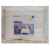 Twin/Twin Extra Long Satin Quilt Ivory - Room Essentials