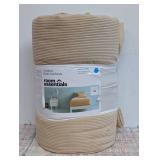 Twin/ Twin Extra Long Corduroy Plush Comforter Khaki - Room Essentials™: Lightweight, Teen Bedding, OEKO-TEX Certified