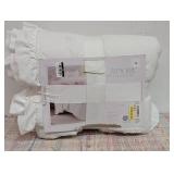 Armoire Collection Twin/Twin Extra Long Ruffle Quilt White