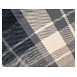 Full/Queen Brushed Cotton Blanket Blue Plaid - Threshold
