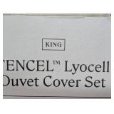 King TENCEL™ Duvet Cover and Sham Set Khaki - Threshold™: OEKO-TEX Certified, 320 Thread Count, Cooling Fabric, Zippered