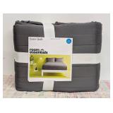 Full/Queen Satin Quilt Dark Gray - Room Essentials