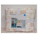 Twin/Twin Extra Long Satin Quilt Copper - Room Essentials™: Midweight Sateen Coverlet, Floral Pattern, OEKO-TEX Certified
