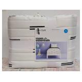 Twin/Twin Extra Long Satin Quilt White/Black - Room Essentials™: Midweight Sateen Coverlet, OEKO-TEX Certified