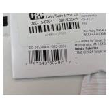 Twin/Twin Extra Long Satin Quilt White/Black - Room Essentials™: Midweight Sateen Coverlet, OEKO-TEX Certified