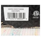 Brookstone Heated Oversized Brushed Knit Throw Soft Petal