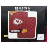 Pegasus - Kansas City Chiefs 60" x 70" Diagonal Ghost Checkered Double-Sided Blanket - Multicolor