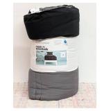 Twin/Twin Extra Long Lofty Microfiber Comforter Black - Room Essentials™: Midweight, Plain Weave, Machine Washable