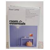 Torchiere Floor Lamp Silver - Room Essentials™: Minimalist Ambient Uplight, ETL Listed