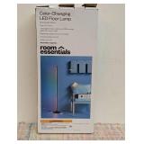Color Changing LED Floor Lamp with Remote Control Mood and Ambient Lighting Black - Room Essentials™
