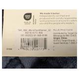 Full/Queen Microplush Bed Blanket Metallic Blue - Threshold
