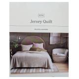 King Jersey Quilt Oatmeal Heather - Threshold™: Knitted Coverlet, Heavyweight, Machine Washable