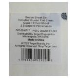 Queen Ultra Soft Flannel Sheet Set Blue Woodblock - Threshold