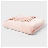 Full/Queen Microplush Blanket Pink - Threshold
