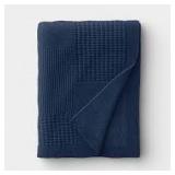 50"x60" Dimensional Knit Throw Blue - Threshold