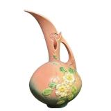 I6 - Vintage Roseville 996-13 White Rose Ewer