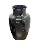 J6 - Vintage Roseville Pottery Black Glaze Vases & Bowl (Lot of 3)
