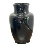 J6 - Vintage Roseville Pottery Black Glaze Vases & Bowl (Lot of 3)